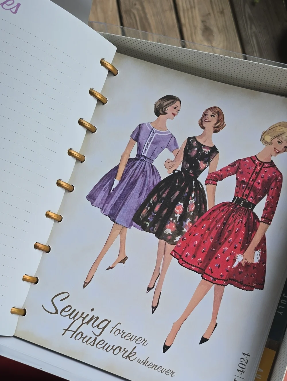 Simplicity 90th Anniversary Vintage Sewing Planner Kit Year At A Glance + Weekly
